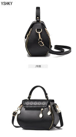 Load image into Gallery viewer, Genuine Leather Tote Bag - Bow Detail Bucket Bag
