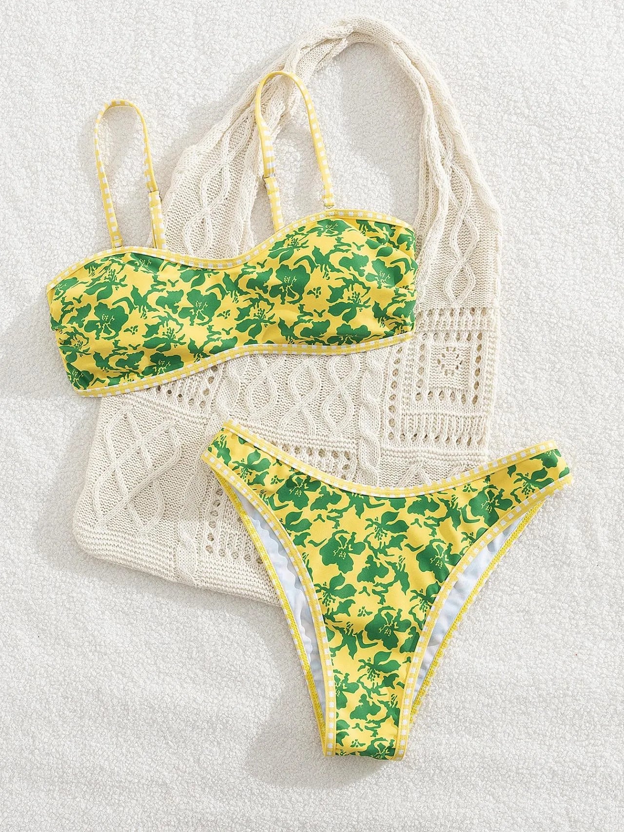 Printed Triangle Bikini Set | OWNLUXE