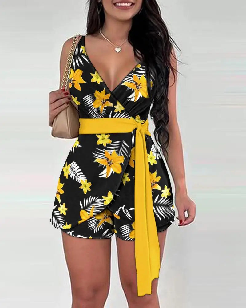 High Street Women's Print Lace-Up Dress