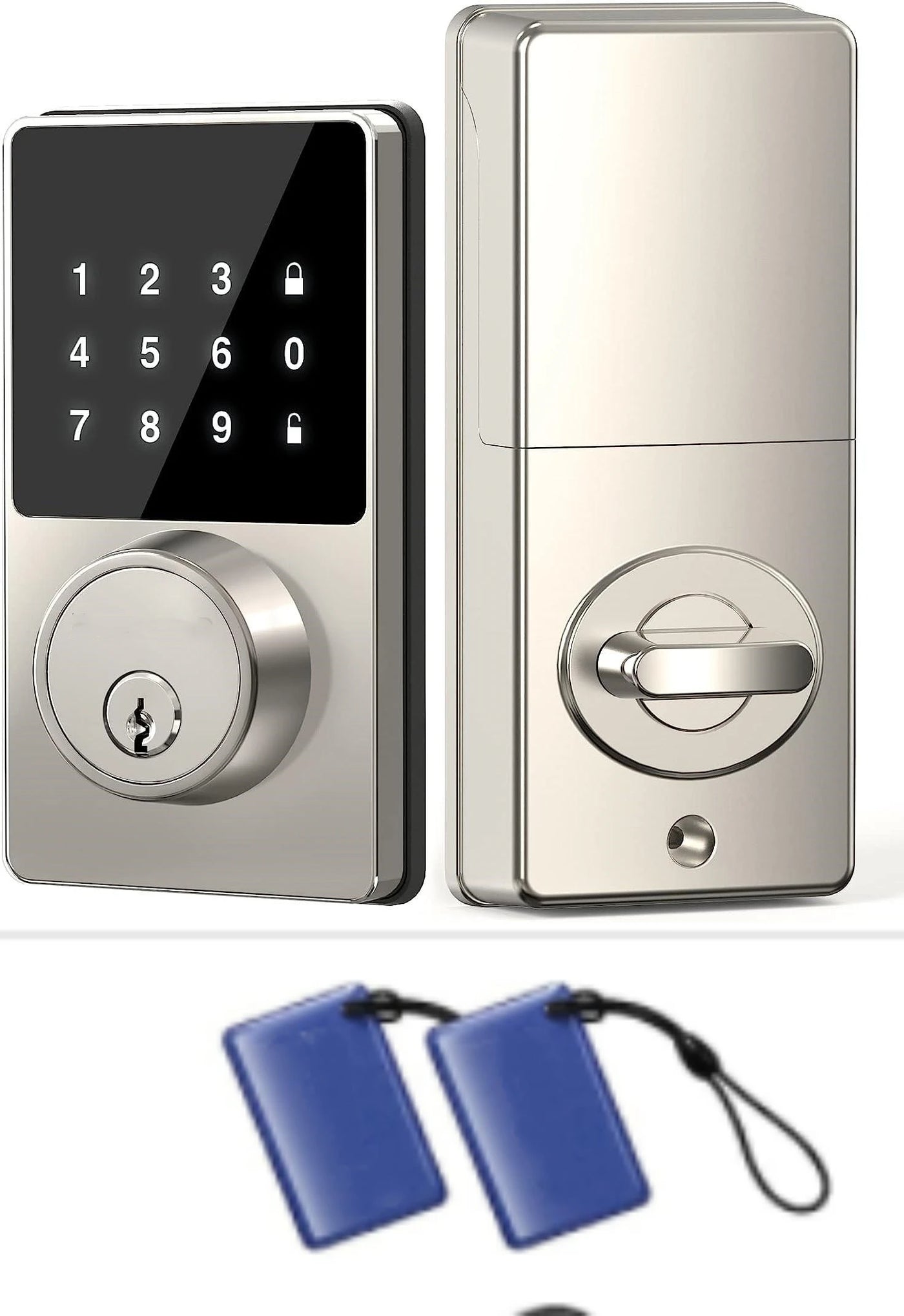 Smart Keypad Door Lock – PIN Code, Key Backup, IP66