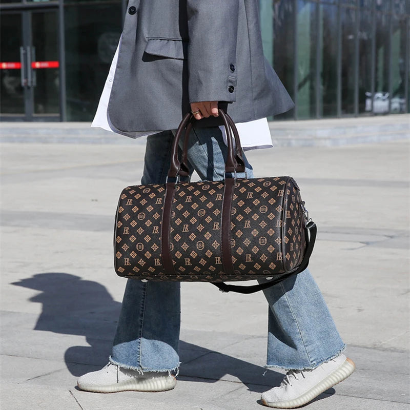 PU Leather Travel Duffle Bag – Lightweight & Spacious Weekender