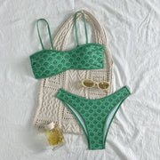 Printed Triangle Bikini Set | OWNLUXE