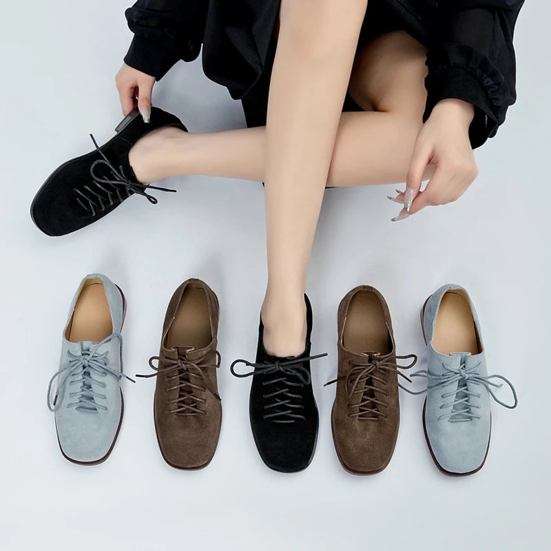 Women's Lace Leather Loafers (Blue) – Shop at OWNLUXE