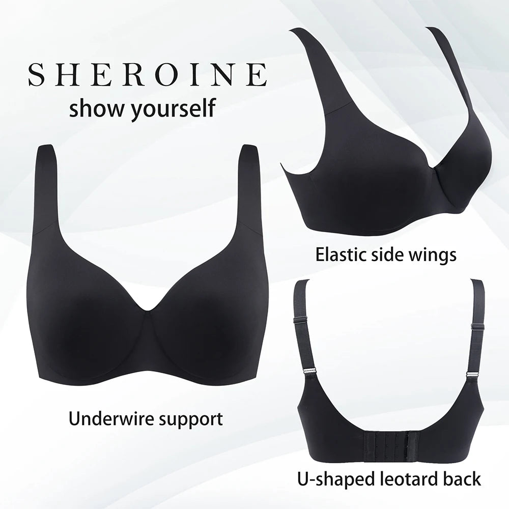 Women's Seamless Plus-Size Bra (Black) – Shop at OWNLUXE