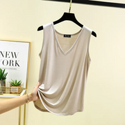 Vest V-Neck Sleeveless Relaxed-Fit Top | OWNLUXE