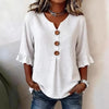V-Neck Linen Perfect Blouse | OWNLUXE