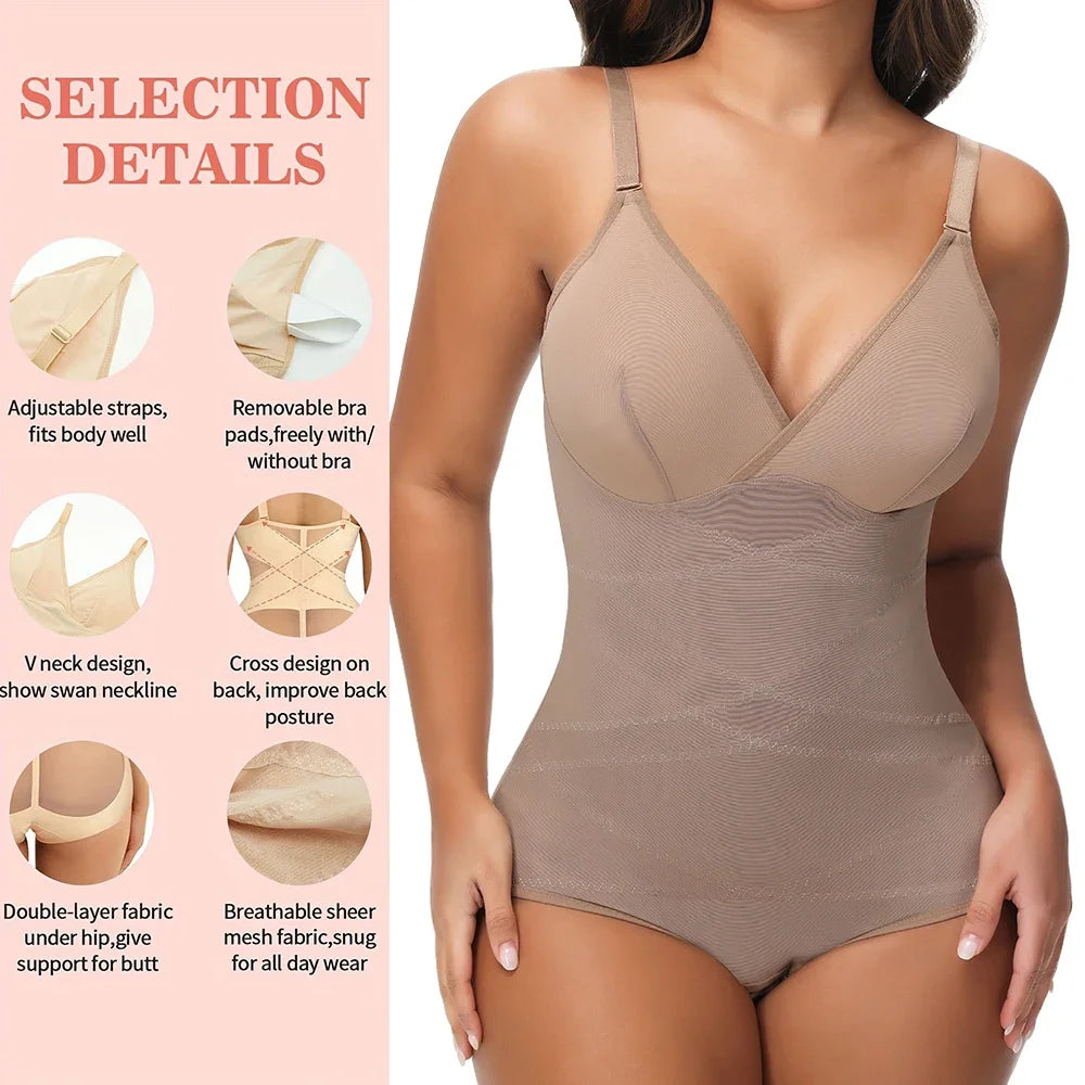 Lace Mesh Bodysuit Shapewear | OWNLUXE