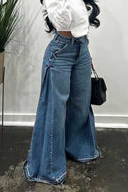 Wide Leg Flare Jeans – Spliced Denim Street