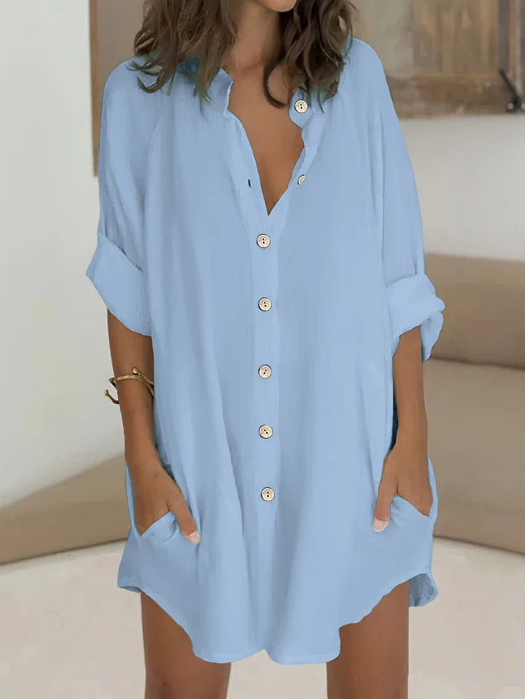 Women's V-Neck Plus-Size Top | OWNLUXE