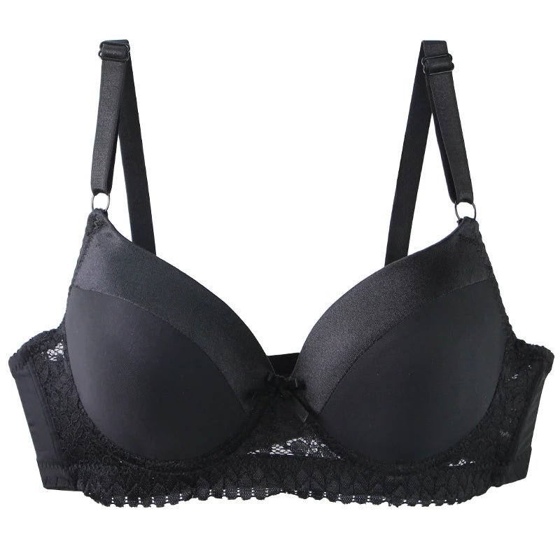 Women's Seamless Push Up Lace Bra (Beige) | OWNLUXE