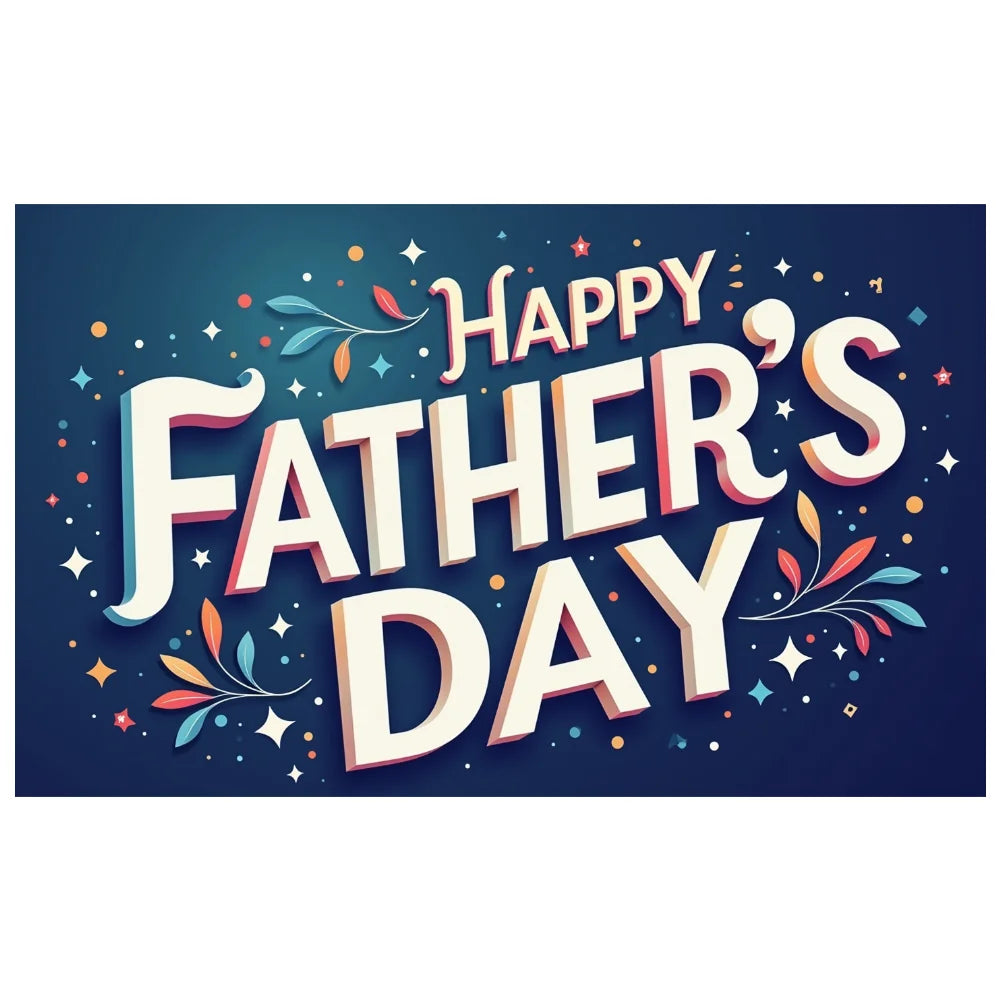Happy Father’s Day Party Banner – Large 180×110 cm Backdrop