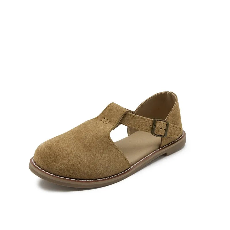 Women's Leather Retro Sandals (Camel) – Shop at OWNLUXE