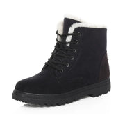 Women’s Warm Fur Ankle Snow Boots with Low Heels