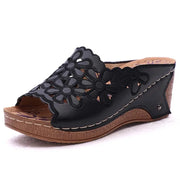 Women's Wedge Sandals – Comfortable Floral Design
