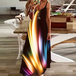 Load image into Gallery viewer, Retro Floral Ankle-Length V-Neck Beach Dress
