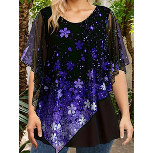 Floral Crew Neck Pullover – Bilingual Title