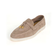 Women's Round Toe Leather Retro Loafers (Blue Grey) – Shop at OWNLUXE