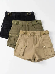 High-Waist Mini Denim Extended-Size Skirt | OWNLUXE