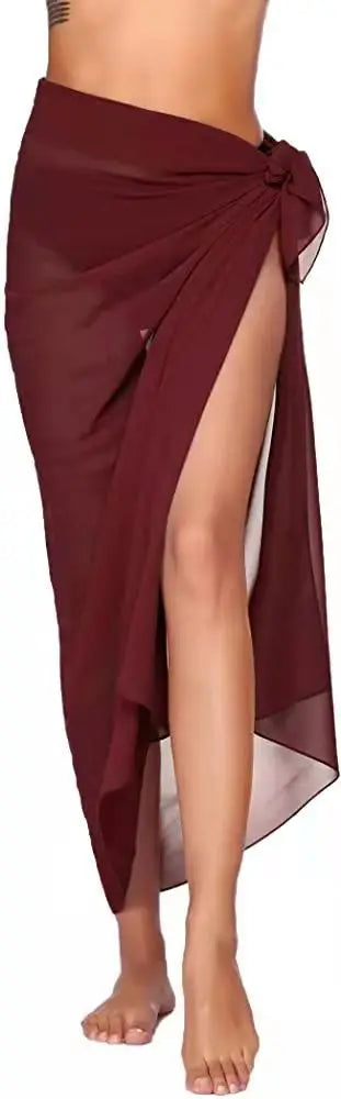 Chiffon Wrap Sheer Swim Cover-Up | OWNLUXE