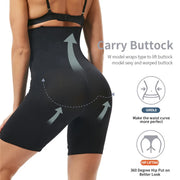 High-Waist Tummy Control Shaper Shorts - Butt Lifter Shapewear
