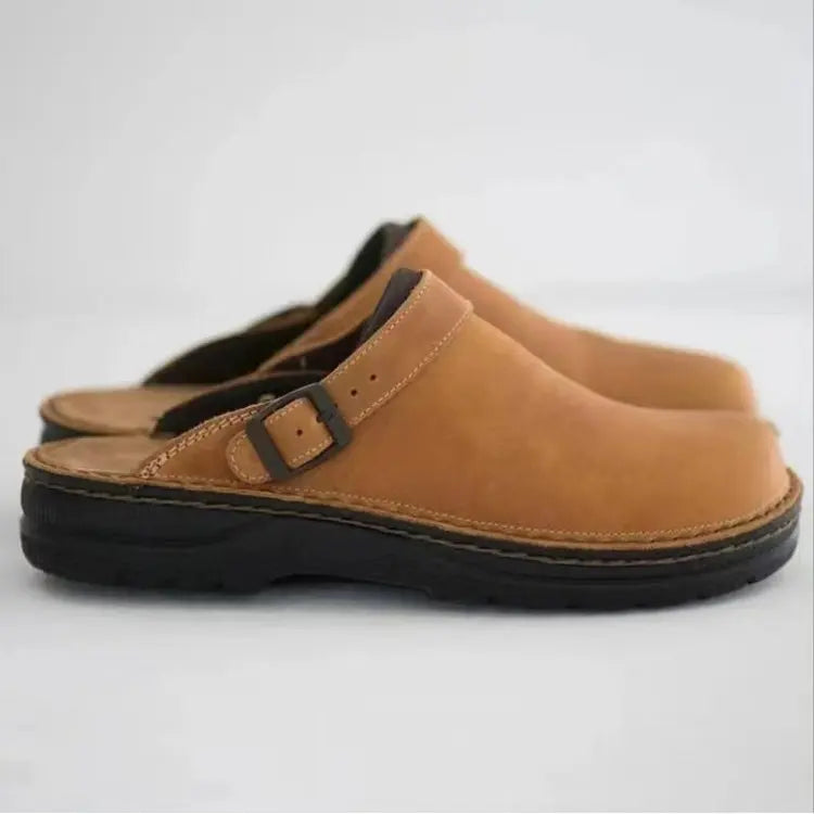 Unisex Leather Vintage Slippers – Shop at OWNLUXE