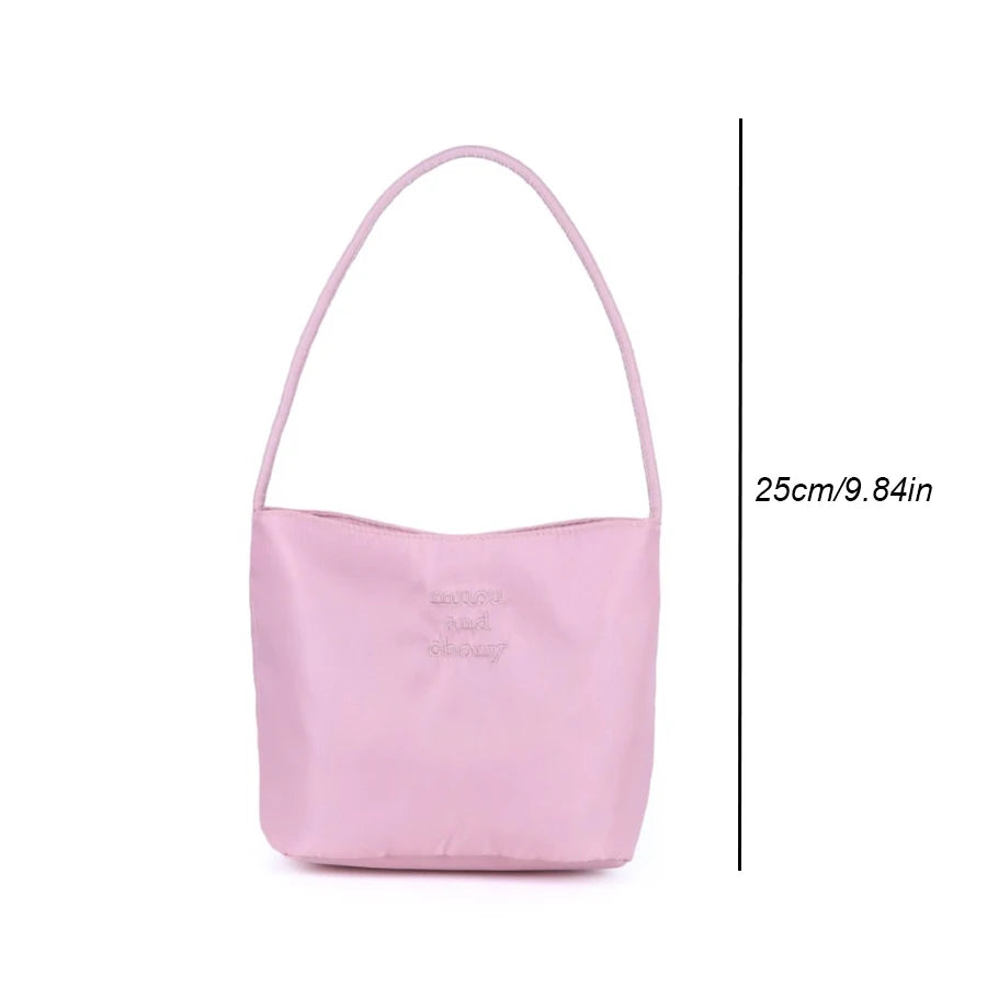 Nylon Embroidered Bucket Bag | OWNLUXE