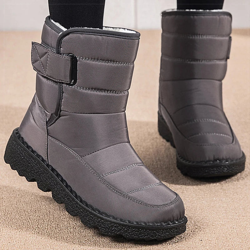 Boots Korean Style Winter Boots Women Low Heels Middle | OWNLUXE