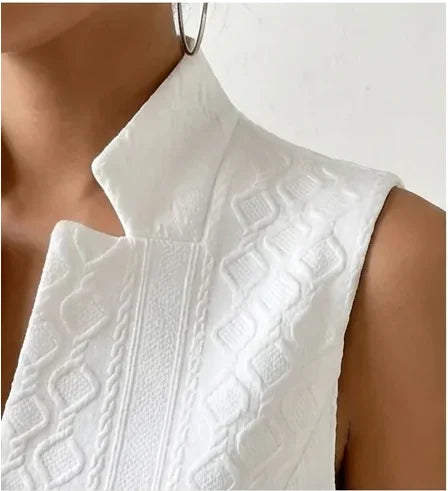 Women's Sleeveless V-Neck Slim Fit Jacket | OWNLUXE