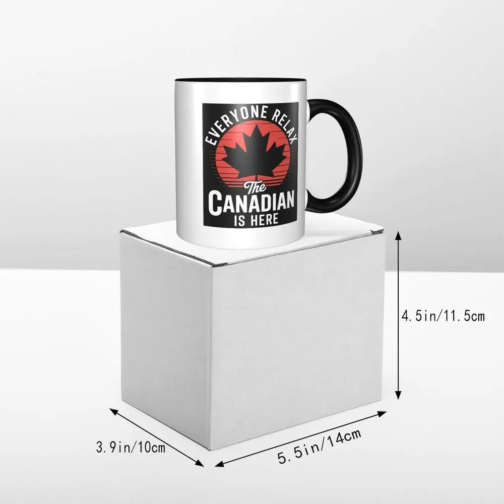 Canada Canadian Maple Leaf Roundel Mug Funny Ceramic Coffee Cups Tea Mugs Milk Cup Drinkware Gift for Friends