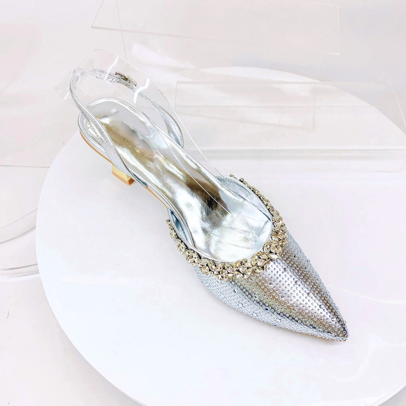 Crystal Sandals and Clutch Bag Set – Rhinestone Party Heels