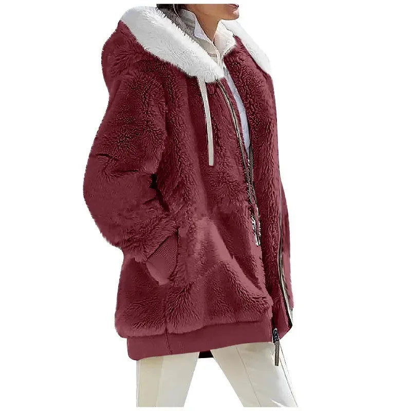 Hooded Zip-Up Coat | OWNLUXE