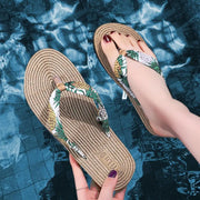 Women’s Floral Beach Flip Flops Anti-Slip Sandals