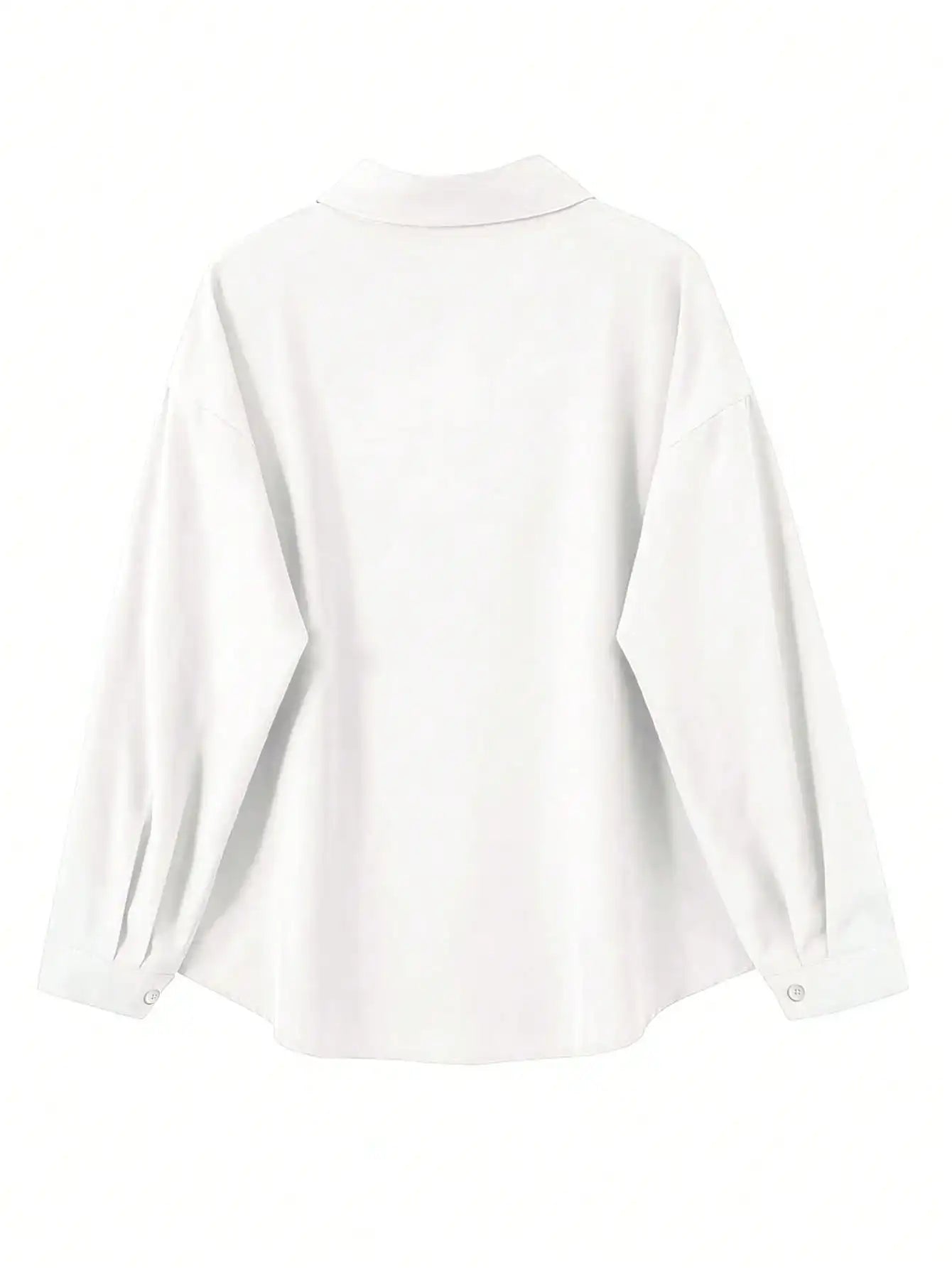 Plus-Size Long-Sleeve Extended-Size Blouse | OWNLUXE