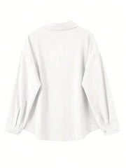 Plus-Size Long-Sleeve Extended-Size Blouse | OWNLUXE