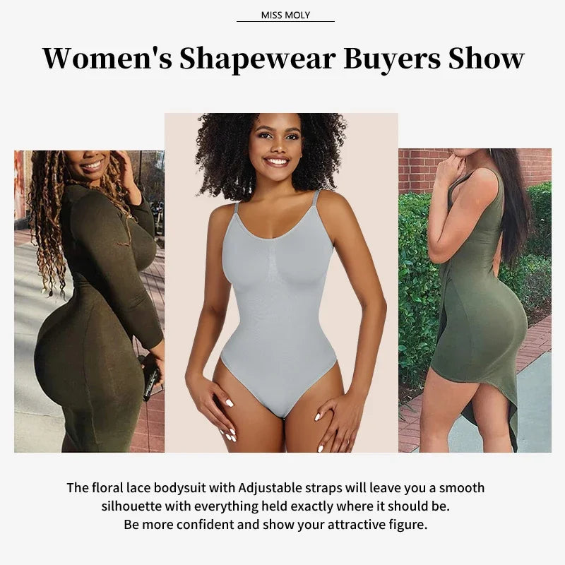 Smoothing Full Body Shapewear Bodysuit Thong for Women