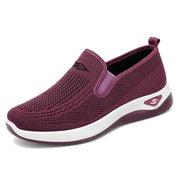 Women’s Slip-On Canvas Sneakers with Cushioned Flat Sole