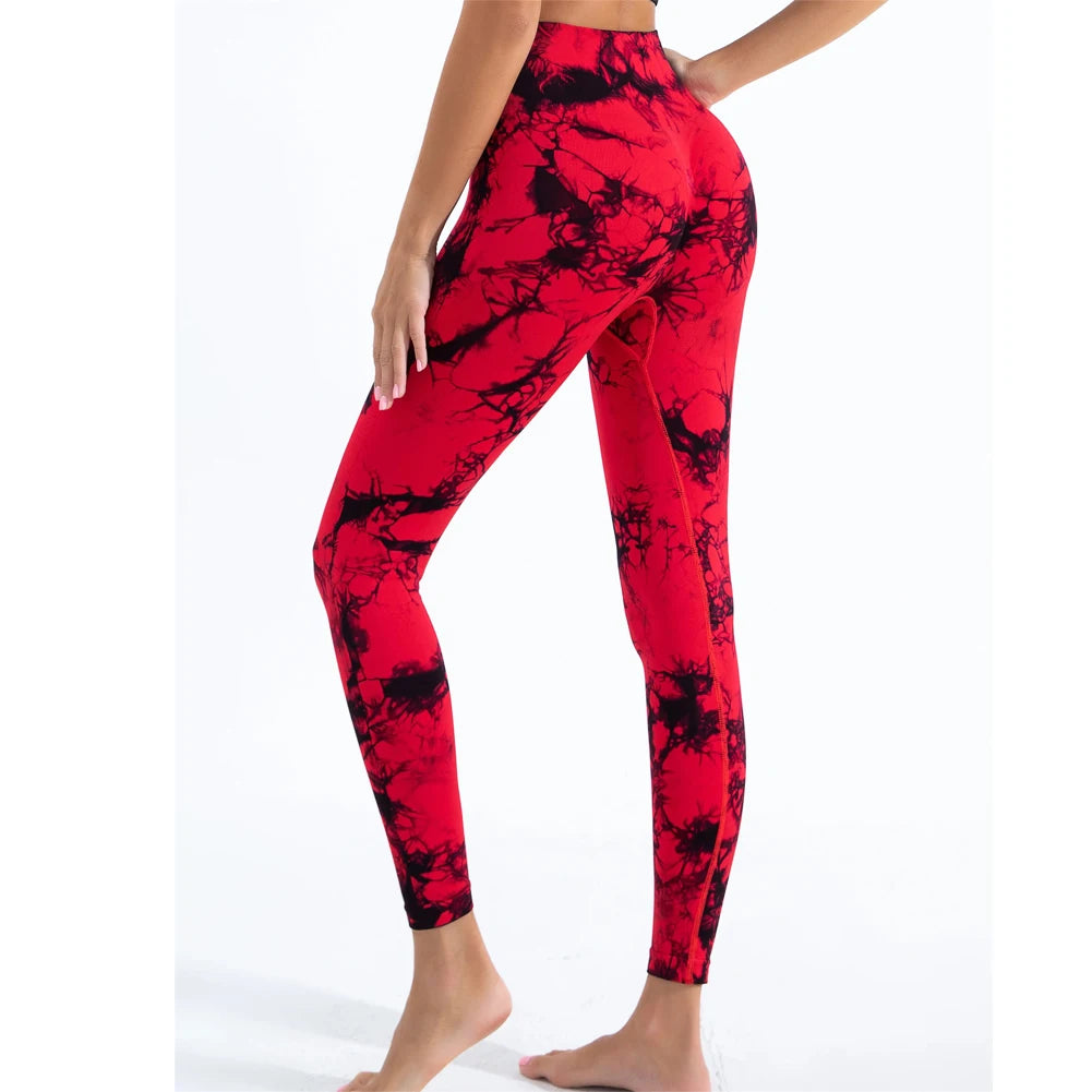 Tie-Dye Seamless High-Waist Yoga Leggings | OWNLUXE