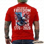 250 Years of Freedom 1776–2026 Patriotic Bald Eagle T-Shirt | OWNLUXE