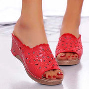 Women's Wedge Sandals – Comfortable Floral Design