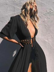 Lace Boho Cutout Swim Cover-Up | OWNLUXE