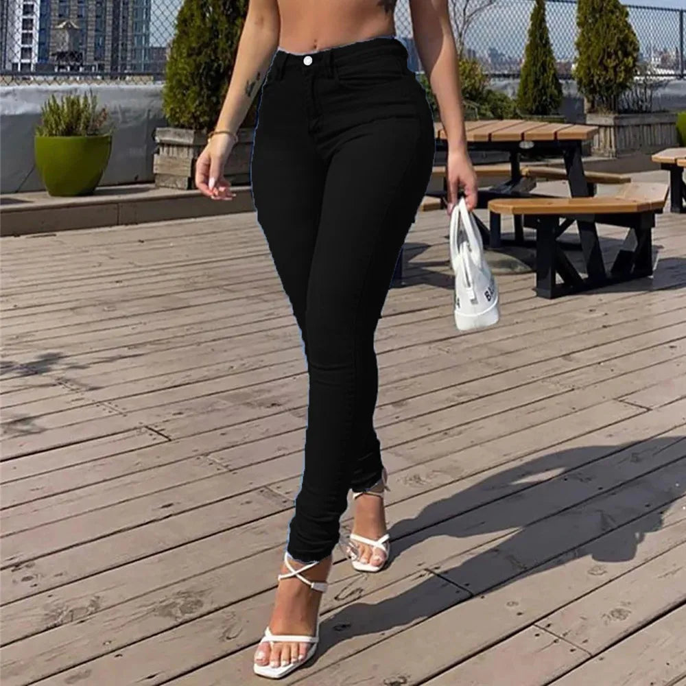 ✨ Women’s Mid-Rise Skinny Jeans – Stylish Comfort for Every Season ✨ ✨ Jean skinny taille mi-haute pour femme – Confort stylé pour toutes saisons ✨