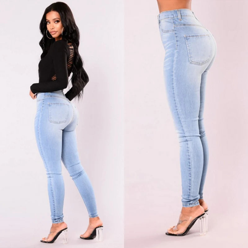 High Waist Skinny Jeans – Sculpting Stretch