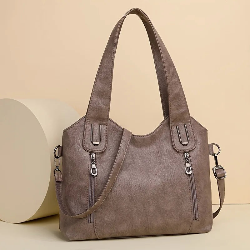 Spacious Leather Removable-Strap Crossbody Bag | OWNLUXE