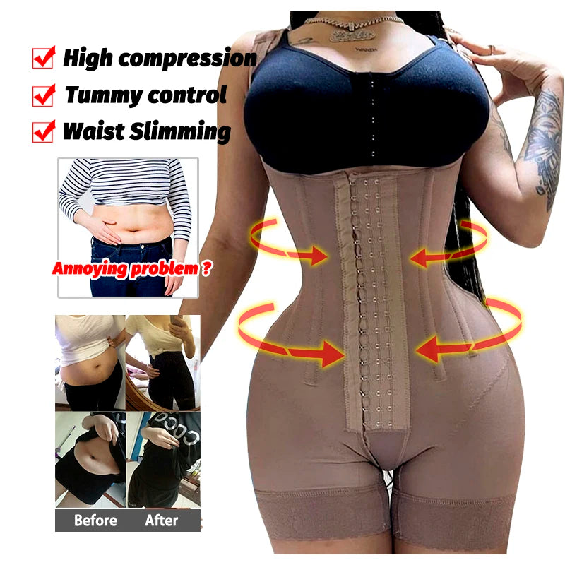 Firm Control Lace Bodysuit Shaper - Underwire Support Shapewear