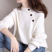 Women’s Knit Sweater – Soft Half-High Collar Pullover