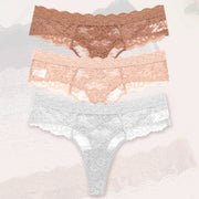 3-Piece Lace Thong Set | OWNLUXE