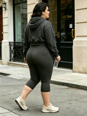 Extended-Size Pocket Tummy-Control High-Waist Leggings | OWNLUXE