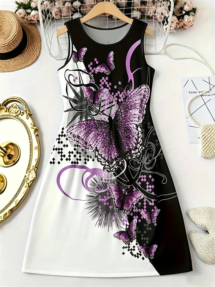3D-Print Floral Print Sleeveless Printed Street | OWNLUXE