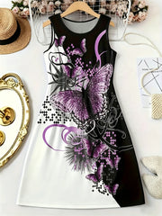 3D-Print Floral Print Sleeveless Printed Street | OWNLUXE