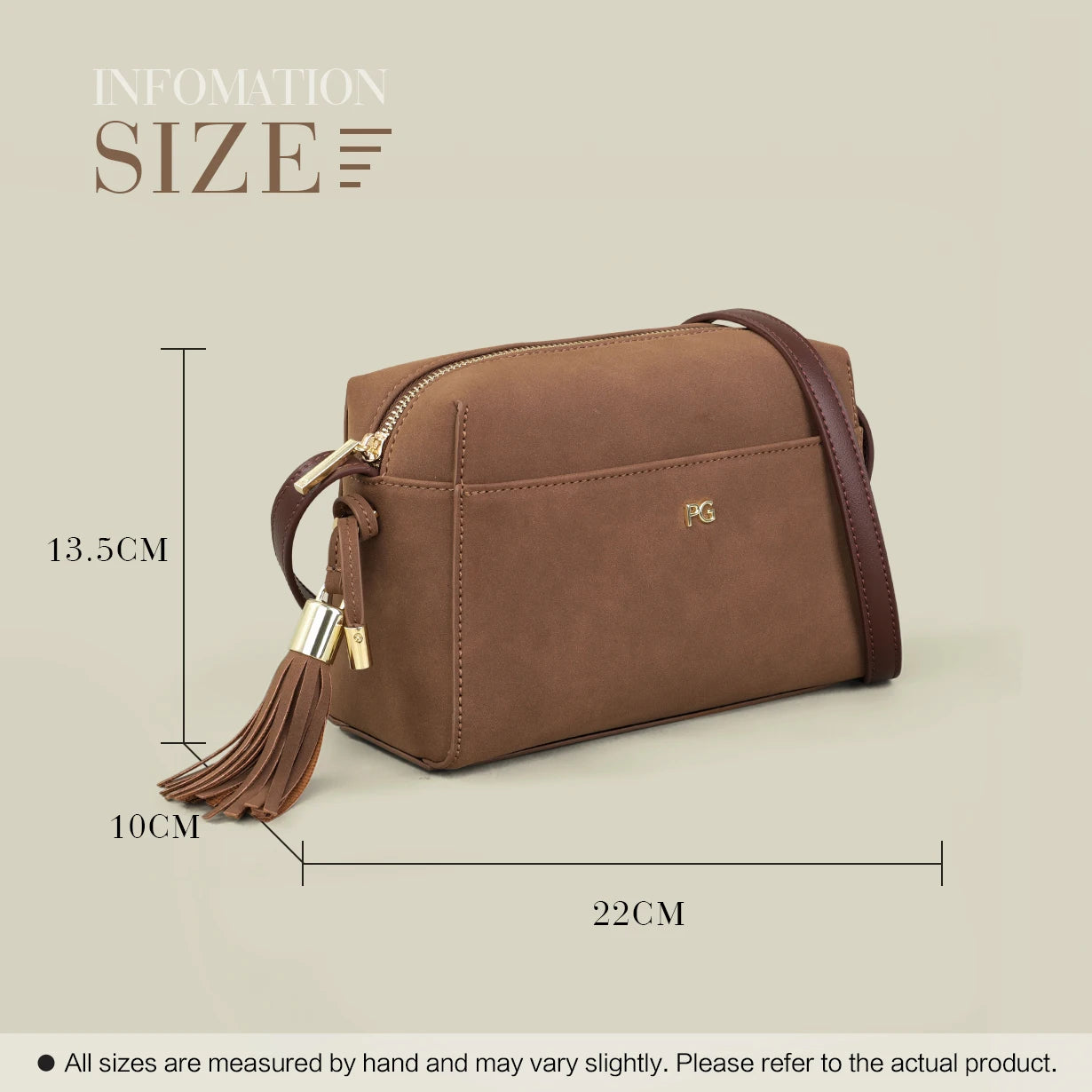 PG Lightweight Fall /Classic 2026 Fashion Design Slash Bag, High-End Minimalist Elegant Women's Square Satchel, Classic Design